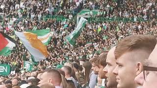 The Green Brigade, The Sam Song Celtic Park August 2023, flag day