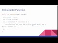 Constructor function in javascript