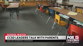 CCSD leaders talk with parents