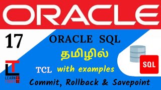 TCL with examples | Oracle SQL tutorial in TAMIL @learncodetodaytamil