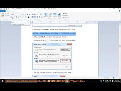 Fix Error Code 0x8004010F While Sending/Receiving Email in Outlook 2013/2010