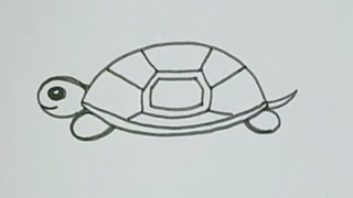 Easy Tortoise 🐢 drawing for kids/How to draw a tortoise step by step/Srijay's blog.