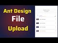 Ant Design File Upload | Drag and Drop File Upload | Validate file before upload | React Js Tutorial