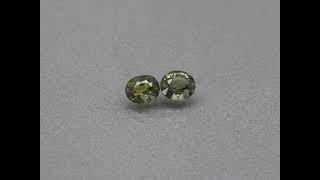 Pair 2pcs/1.13ct t.w Oval Natural Green Sapphire Unheated Australia