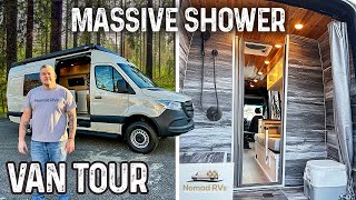 BIGGEST Van Shower Ever | 4x4 Sprinter Camper Van Tiny Home