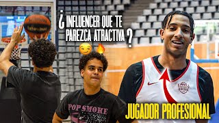 🏀1v1 VS JUGADOR PROFESIONAL🔥 “¿Que influencer te parece atractiva?” RESPONDO A TODO??!!🫣🍿