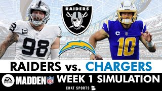 Raiders vs. Chargers Simulation Reaction For 2024 NFL Season | Raiders Week 1 (Madden 25 Rosters)
