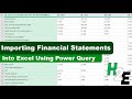 Importing Financial Statements Into Excel Using Power Query