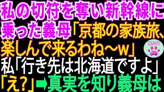 夫婦旅行で私から切符をひったくり新幹線に乗った義母「京都旅行、私がアンタの代わりに行くわw」私「行先は北海道ですよ？」「えっ 」→実は…