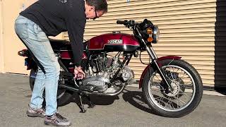 1974 Ducati 750 GT - cold start