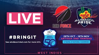 🔴 LIVE SEMI-FINAL | Trinidad \u0026 Tobago v Barbados | CG United Super 50