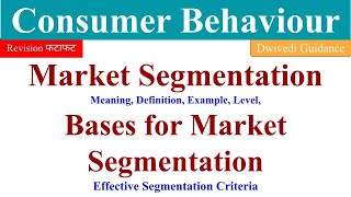 Market Segmentation, Bases for Market Segmentation, Consumer Behaviour bba, Consumer behaviour