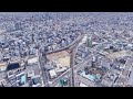 google earthでjr大阪環状線上空を空中散歩してみた【4k60p】