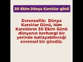 30 ekim dünya karslılar günü ve kars türküsü