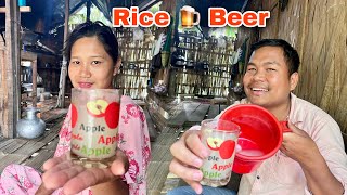 Drinking Rice Beer at Uncle home | Cooking and Eating River Snail Recipe at @PriyankacVlogs home