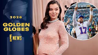 Josh Allen Reacts to Pregnant Hailee Steinfeld's Golden Globes Look | E! News