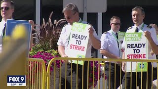 Delta pilots picket at airports across the country ahead of Labor Day weekend | KMSP