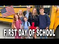 Exchange Students First Day of School in United States of America