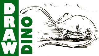 How to draw a Cartoon Dinosaur - Brontosaurus