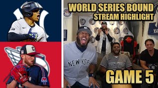 YANKEES VS GUARDIANS ALCS GAME 5 HIGHLIGHT | REACTION YANKEES WORLD SERIES BOUND