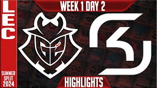 G2 vs SK Highlights | LEC W1D2 Summer 2024 | G2 Esports vs SK Gaming Week 1 Day