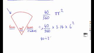 Area of sectors mathscast
