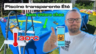 Garder sa piscine transparente l'été facilement eau à 30°C✅