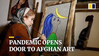 Artist revives Afghan felt painting tradition to cope with pressures of Covid-19 pandemic