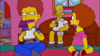 Homero cuida a Rod y Todd - Los Simpson