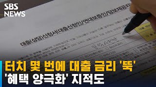 터치 몇 번에 대출 금리 '뚝'…'혜택 양극화' 지적도 / SBS