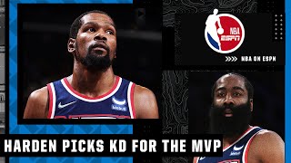 James Harden says KD is 'for sure' the MVP 🏆 | NBA on ESPN