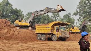 Mining with  Volvo excavator, LGMG dumper and SDLG loader