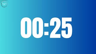 25 Seconds Countdown Timer (in Blue Gradient Background)