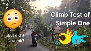 Climb Test of Simple One Electric Scooter.....Shocking Results😇🤔