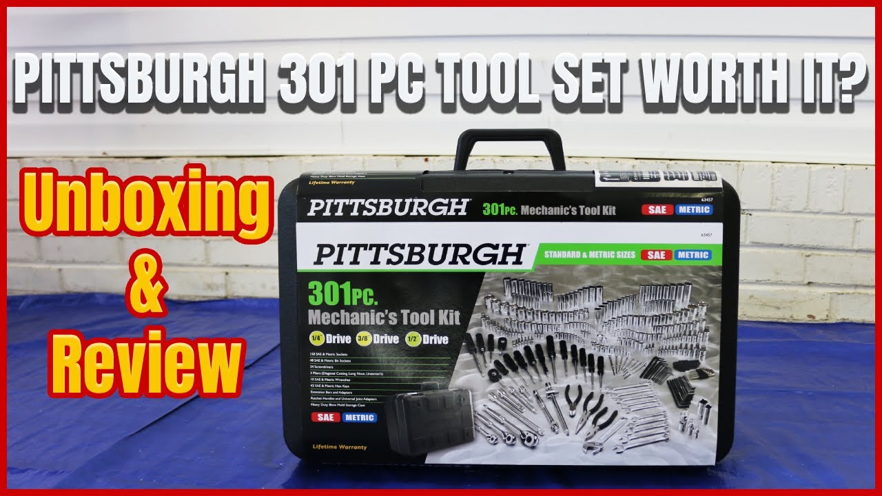 Unboxing I Got The Pittsburgh 301 Pc Mechanics Tool Set Is It Worth