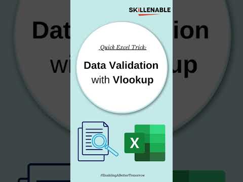 USING DATA VALIDATION WITH VLOOKUP | QUICK TIPS AND TRICKS