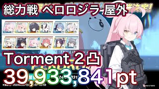 【ブルアカ】総力戦 ペロロジラTorment 2凸 39,933,841Pt 概要欄TL ずんだもん音声字幕解説 【ブルーアーカイブ】#ブルアカ