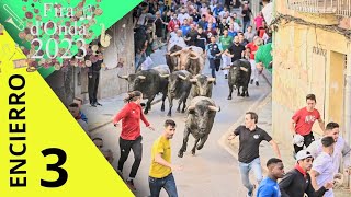 TERCER ENCIERRO de la Fira d'Onda 2023 | Toros de Jose Escolar