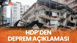 HDP'den deprem açıklaması | #CANLI