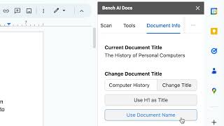 Bench AI Google Docs to PDF