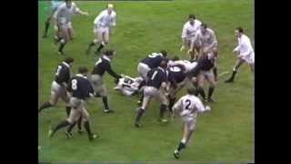 Classic rugby action as Scotland take on England at Murrayfield in 1984