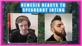 Nemesis Reacts to SPEARSHOT INTING in SoloQ 👀