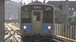 【4K】JR予讃線　普通列車121系電車　ｶﾏ05編成　坂出駅到着