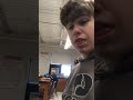 white kid stoned out of his mind in class