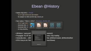 Ebean ORM @History SQL2011 Temporal Database support