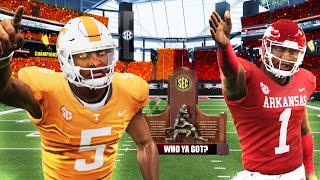 Winner makes the College Football Playoffs! SEC Championship Tennessee vs Arkansas NCAA 23 Dynasty