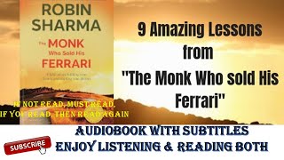 learn amazing lessons - the monk who sold his Ferrari - Robin sharma - audio book with subtitle