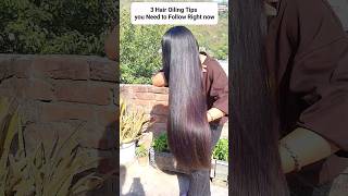 3 Hair oiling Tips , You Must Follow ! Hair oiling Routine for Long Hair #youtubeshorts
