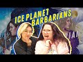 We read Ice Planet Barbarians and Barbarian Alien, and yes, they are big and blue.