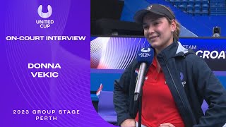 Donna Vekic On-Court Interview | United Cup 2023 Group F
